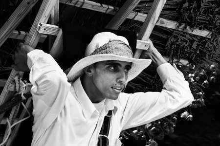 NEW YORK - JUN 22: Natives latin people participating in a dance parade, on June 22, 2008 in New York City, USAのeditorial素材