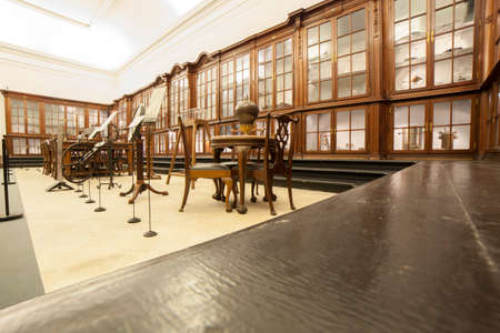 Coimbra, Portugal - Sept 6th 2019: Science Museum of the University of Coimbra. Physics cabinet