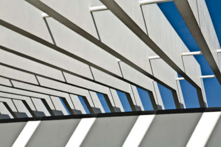 Modern pergola made of concrete materialsの写真素材