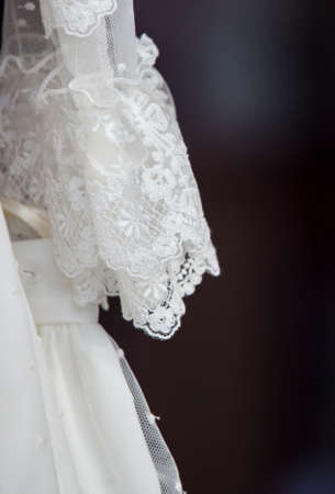 First Communion dress for girls. selective focusの写真素材