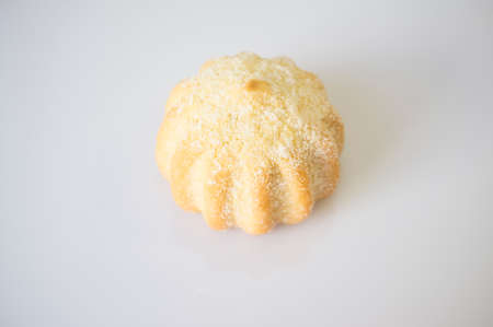 Maamoul, one piece of special arab dessert. overhead view
