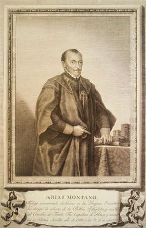 Benito Arias Montano Portrait. Spanish orientalist and editor of the Antwerp Polyglot Bible. Painted...