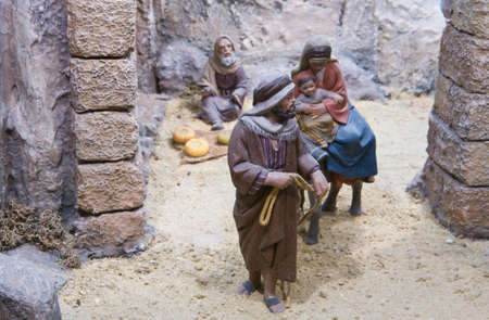 Popular spanish christmas Nativity scene, close upのeditorial素材