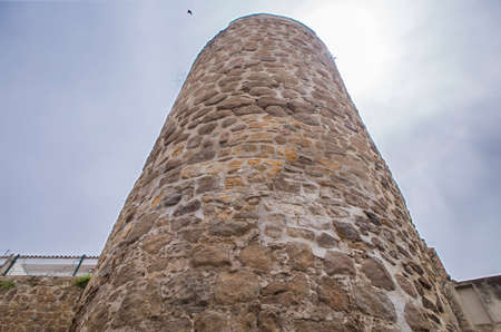 Medieval city wall tower of Plasencia, Caceres, Spainの写真素材