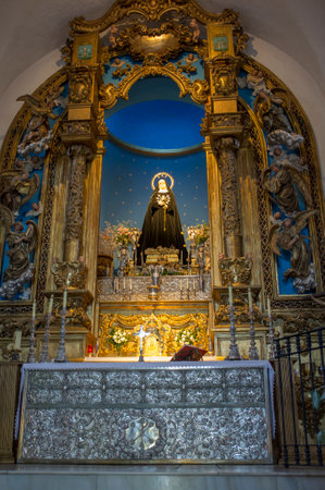 La Codosera, Spain - August 21th, 2021: Sanctuary of Our Lady of Chandavila. main altarのeditorial素材