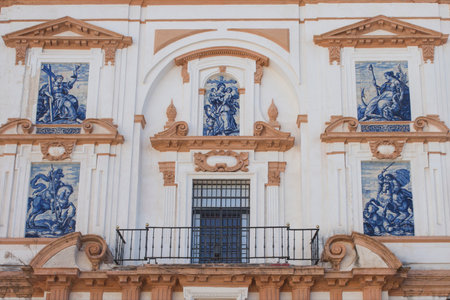 Facade of Hospital de la Caridad of Seville. Santa Cruz neighbourhood, Spainのeditorial素材