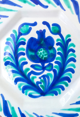 Fajalauza ceramic design, originally developed in Granada Albaicin District, Spain