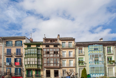Historic Quarter of Estella-Lizarra town, Navarre, Northern Spainの写真素材