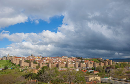 Walls of Avila, completed between the 11th and 14th centuries, Spain. Enclosed area overview