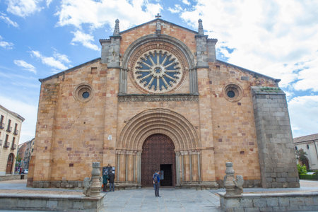 Church of San Pedro, romanesque church located in Avila, Castile and Leon, Spainの写真素材
