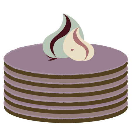 cool cake with cream