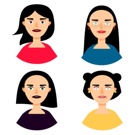 faces of different girls