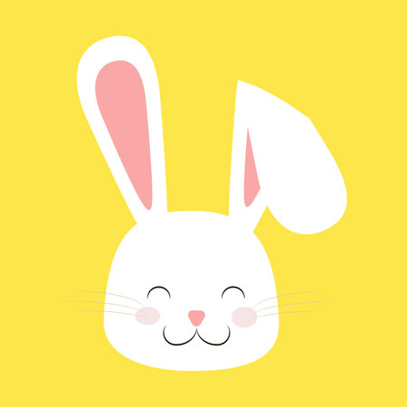 cute Easter rabbit whiteのイラスト素材