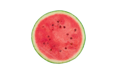 Isolated watermelon on white backgroundの写真素材