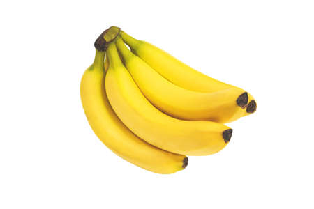 Isolated banana on white backgroundの写真素材