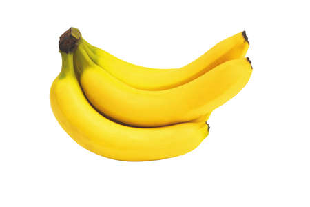 Isolated banana on white backgroundの写真素材