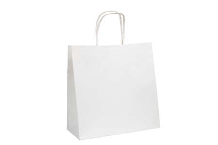 Isolated paper bag on white backgroundの写真素材