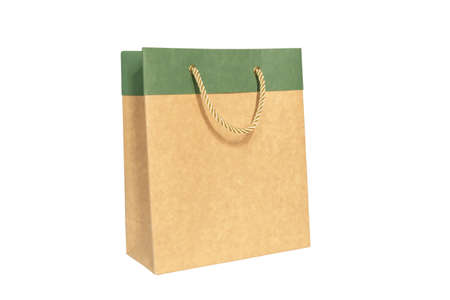 Isolated paper bag on white backgroundの写真素材