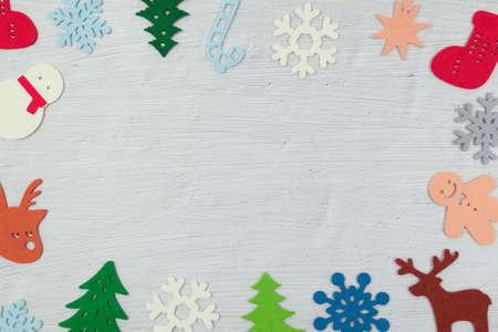 Top view photo with Christmas concept.の写真素材