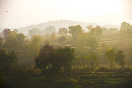 Country morningの写真素材