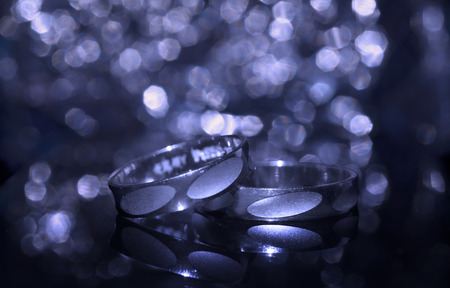 ring on dark background の写真素材