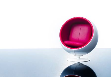 big ball chair with white backgroundの写真素材