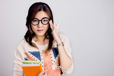 i am nerd girlの写真素材