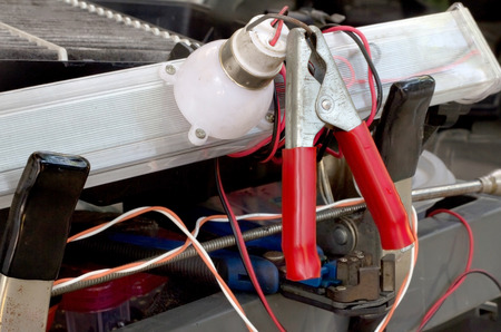 car battery charger CLOSED UP