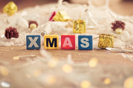 christmas card with vintage color concept .jpgの写真素材