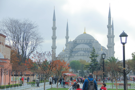 Blue Mosque at the istanbul Turkey in winter 2014のeditorial素材