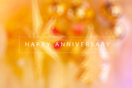 happy anniversary with shiny  tree gifts and decoration in christmas and newyear in golden colorの写真素材