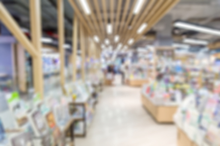 Blur store with bokeh background book store shopの写真素材