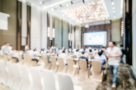 Blurred Abstract background international conference,meeting roomの写真素材