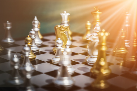 chess board games business and creativity ideas conceptの写真素材