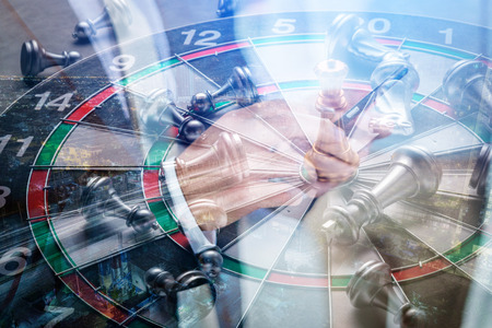 dartboard business stretegy ideas conceptの写真素材