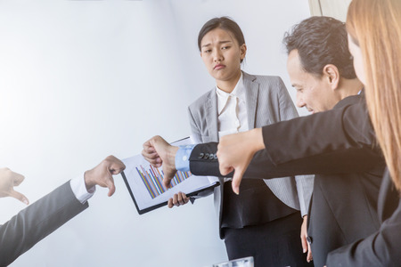 business teamwork idas concept with group of business people presentation and consulting at outdoor office spaceの写真素材