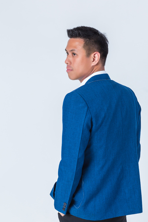 studio portrait of an asian businessman.の写真素材