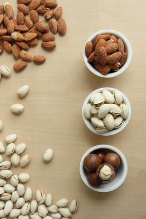 Almond Macadamia and Pistachioの写真素材