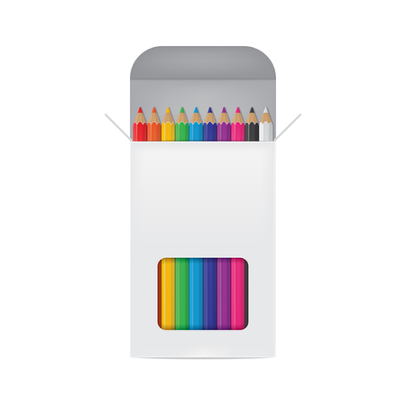 Vector Illustration of Colored Pencil Boxのイラスト素材