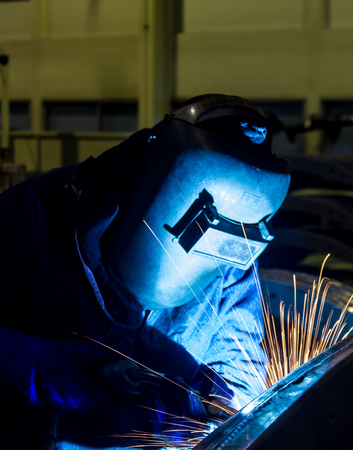 welder Industrial  automotive part in factory