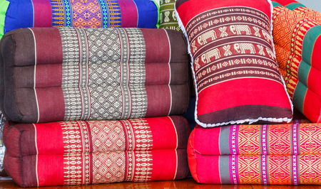 Tradition native Thai style pillowの写真素材