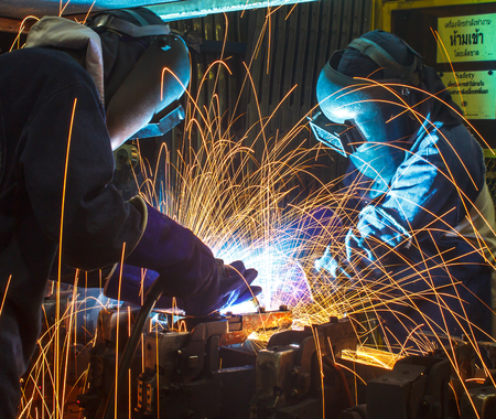 welder Industrial automotive part in factory