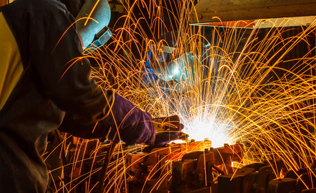 welder Industrial automotive part in factory