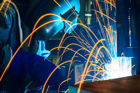 welder Industrial automotive part in factory
