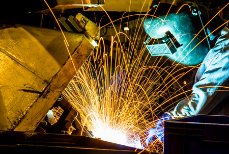 welder Industrial automotive part in factory