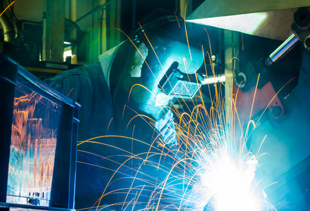 welder Industrial automotive part in factory