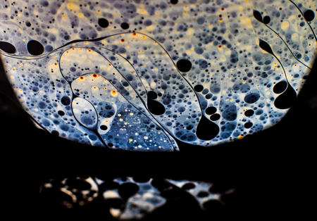 Rainbow colors created by soap bubble can use for background