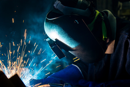 Welding work in factory