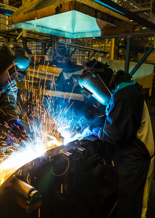 welder Industrial automotive part in factory