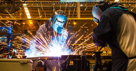welder Industrial automotive part in factory